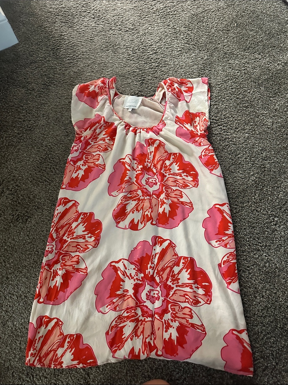 Madison Marcus Pink and Cream Floral Dress (S)